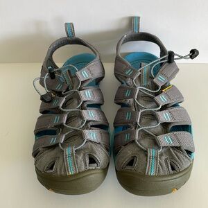 KEEN WATERPROOF SANDALS GREY WOMENS SIZE 8.5
